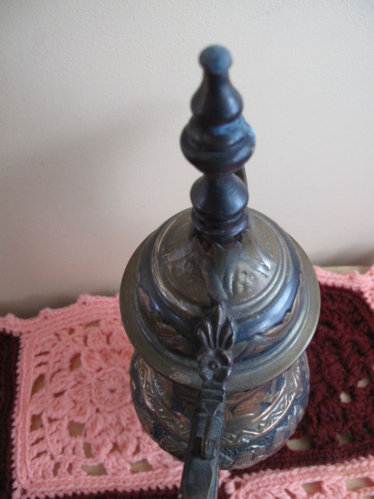 Large Vintage Egypt Copper & Brass Imbossed Coffee/Water Pot eBay