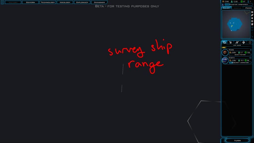 Range Showing through FOW