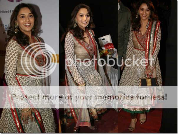 Madhuri Dixit Anarkali Suit Gherdaar Bollywood Designer Traditional