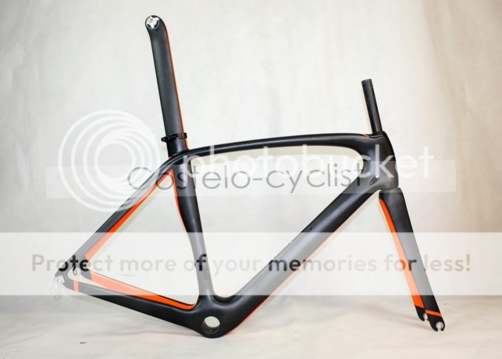 Carbon Road Bike Frame Matte Black White Paint 54 0 COS099